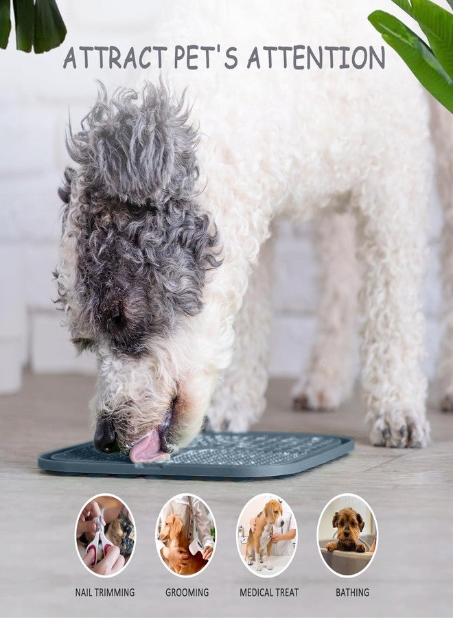 ChefAide 2 Pack Lick Mat for Dogs,Upgraded 8.5×8.5 inches Licking Mats with Suction Cups,Slow Feeder Licking Pad for Anxiety Relief and Boredom Reducer,Suitable for Dog Training - Image 5